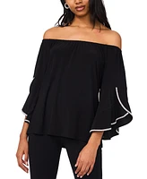 Msk Plus Off-The-Shoulder 3/4-Embellished-Cuff Top