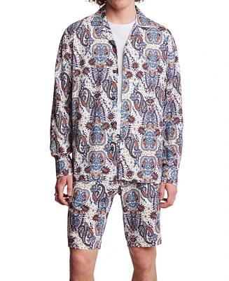 Paisley & Gray Men's Slim Fit Long Sleeve Button-Front Camp Shirt