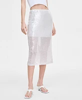 Bar Iii Women's Sequin Midi Skirt, Exclusively at Macy's