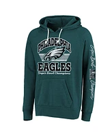 Majestic Men's Midnight Green Philadelphia Eagles Super Bowl Lix Champions Sonder Tri-Blend Pullover Hoodie