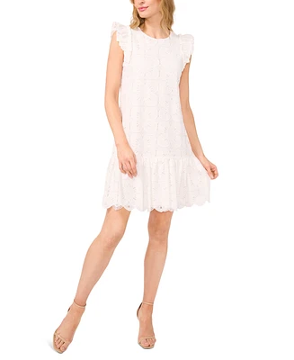 CeCe Women's Ruffle-Sleeve Flounce Dress