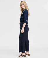 Tommy Hilfiger Women's Drawstring Wide-Leg Pants