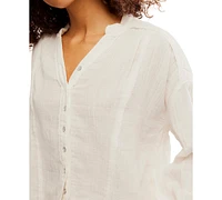 Free People Women's Valley Cotton Double-Cloth Shirt