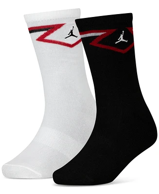 Jordan Big Kids Diamond Logo High Crew Socks, Set of 2