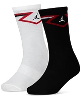 Jordan Big Kids Diamond Logo High Crew Socks, Set of 2