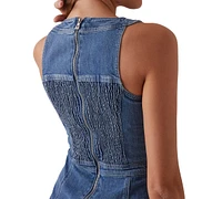 Guess Women's Denim Lace-Up Lisbeth Dress