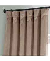 Half Price Drapes Pashmina Taupe Signature Plush Velvet Hotel Blackout Curtain