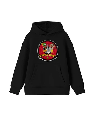 Looney Tunes Boys Badge Youth Black Hoodie-Medium