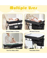 Gouun Portable Adjustable Height Newborn Nursery Organizer with Wheel