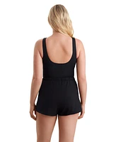 Shapesolver Sport By Mimi Flamingo Women's Scoopneck Runaround One Piece Swimsuit