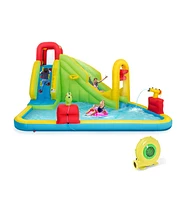 Outdoor Inflatable Water Bounce House Fun Splash Playset for Kids