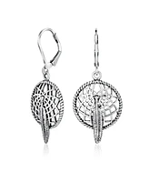 Bling Jewelry Feather Dream Catcher Dangle Earrings Native American Style Sterling Silver