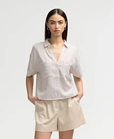 Nvlt Women s Cropped Button Front Shirt