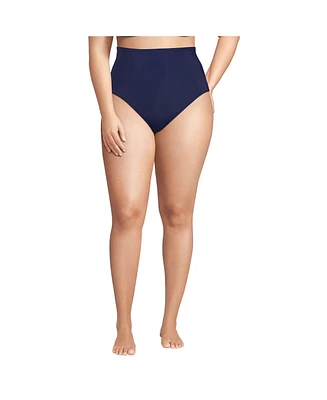 Lands' End Women's Plus Slender Suit Ultra High Waisted Bikini Bottoms