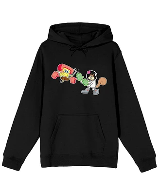 The SpongeBob SquarePants Fighting with Sandy Hoodie- Xl