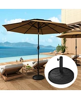 Outsunny Round Patio Umbrella Base, 26 lbs Resin Umbrella Sd,