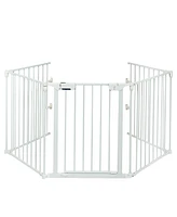 115 Inch Length 5 Panel Adjustable Wide Fireplace Fence