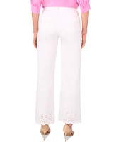 CeCe Women's Eyelet Scallop-Hem Jeans