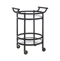 Sienna 2 Tier Round Bar Cart