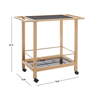 Gaelle 2 Tier Bar Cart W Handle