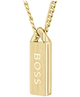 Hugo Boss Men's Kassy Emblem Ionic Gold-Plated Pendant Necklace