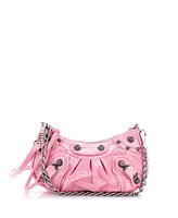 Pre-Owned Balenciaga Mini Le Cagole Giant Studs Shoulder Bag Bb Monogram Denim