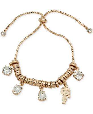 Karl Lagerfeld Paris Crystal & Karl Charm Slider Bracelet