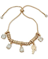 Karl Lagerfeld Paris Crystal & Karl Charm Slider Bracelet