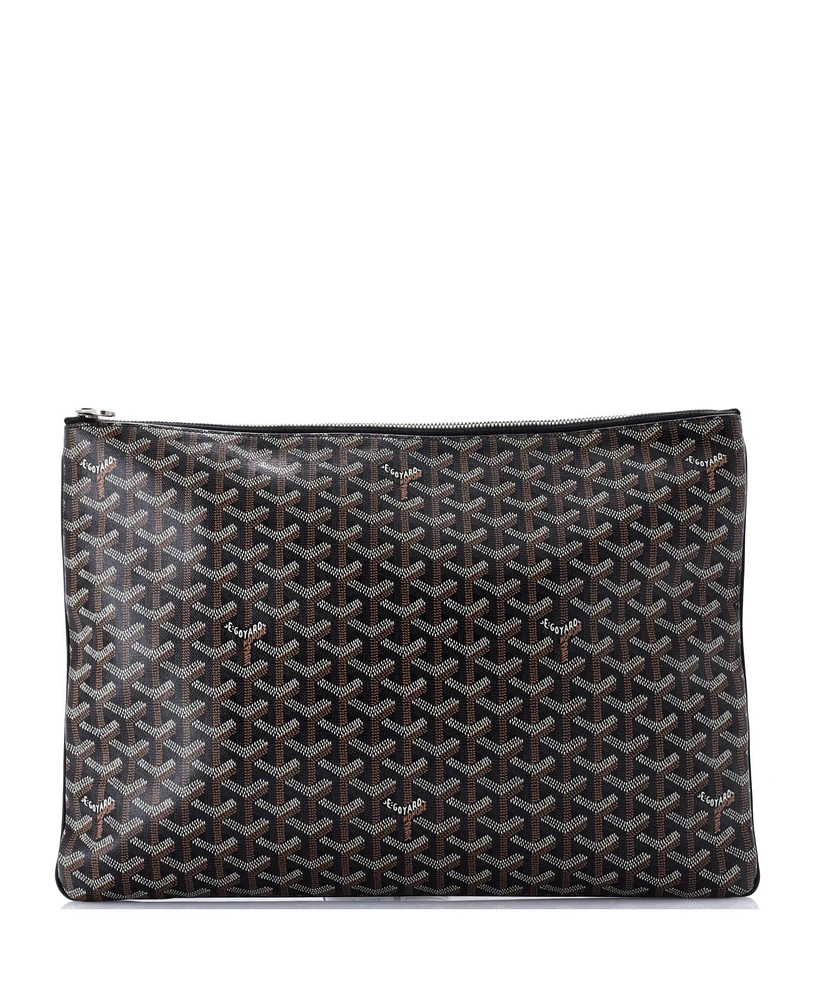 Pre-Owned Goyard Gm Senat Zip Pouch Coated Canvas