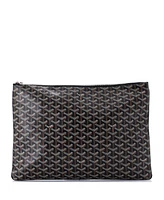 Pre-Owned Goyard Gm Senat Zip Pouch Coated Canvas