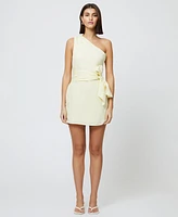 French Connection Women's Birdie Butter Yellow One-Shoulder Mini Dress