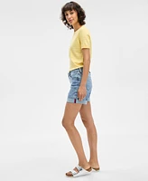 Nautica Jeans Women's Cuffed Denim Shorts