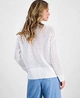 Nautica Jeans Women's Mesh V-Neck Sweater