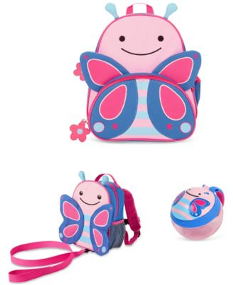 Skip Hop Butterfly Zoo Mini Backpack With Safety Harness Little Kid Backpack Snack Cup