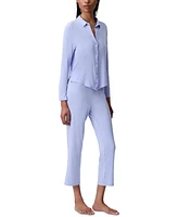 Calvin Klein Women's Collared Button-Front Sleep Shirt QS7475