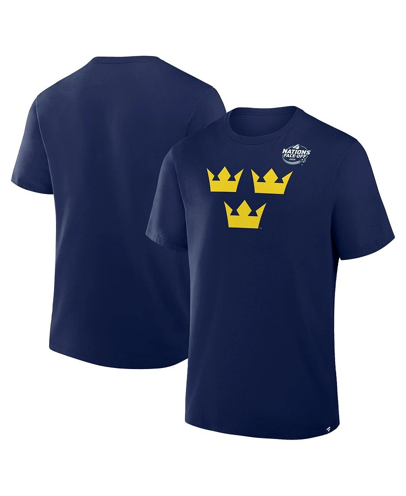 Fanatics Men's Navy Sweden 2025 4 Nations Face-Off Primary Logo T-Shirt