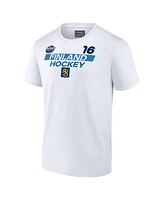 Fanatics Men's Aleksander Barkov White Finland 2025 4 Nations Face-Off Authentic Pro Name Number T-Shirt