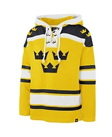 '47 Brand Men's Gold Sweden 2025 4 Nations Face-Off Superior Lacer Pullover Hoodie