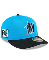 New Era Men's Blue/Black Miami Marlins 2025 Spring Training Low Profile 59FIFTY Fitted Hat