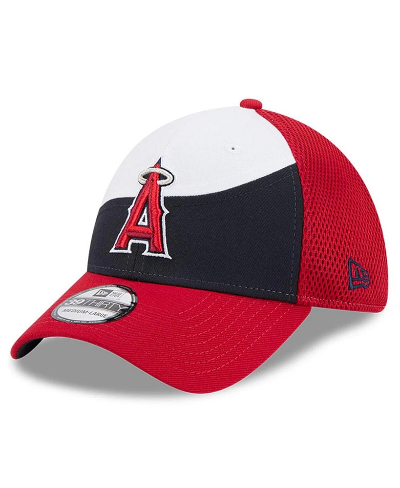 New Era Men's White/Navy Los Angeles Angels 2025 Spring Training 39THIRTY Flex Hat