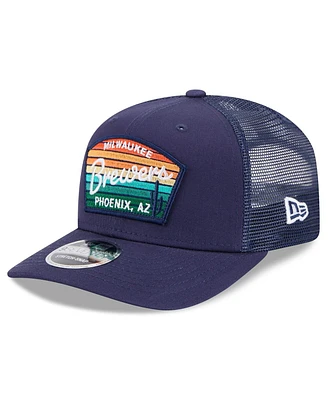 New Era Men's Navy Milwaukee Brewers 2025 Spring Training 9SEVENTY Stretch-snap Trucker Hat