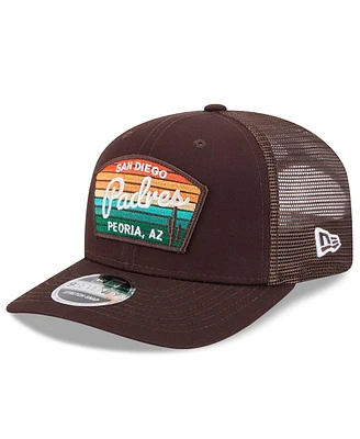 New Era Men's Brown San Diego Padres 2025 Spring Training 9SEVENTY Stretch-snap Trucker Hat