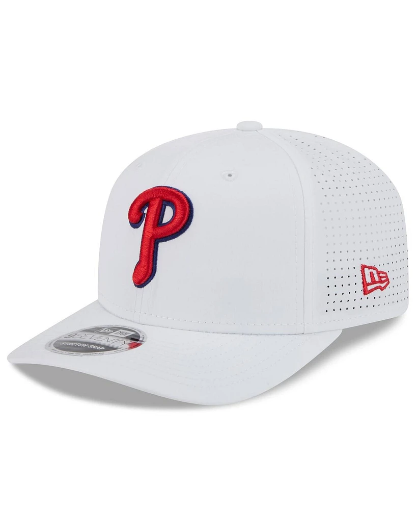 New Era Men's White Philadelphia Phillies 2025 Spring Training 9SEVENTY Coolera Stretch-snap Hat