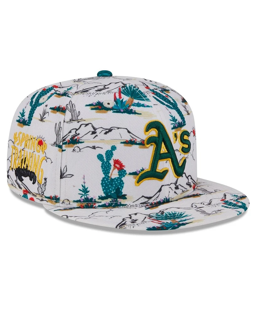 New Era Men's White Athletics 2025 Spring Training 9FIFTY Snapback Hat