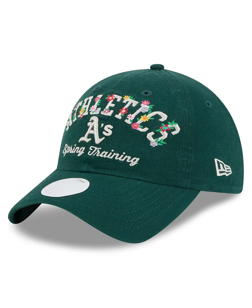 New Era Women's Green Athletics 2025 Spring Training Floral 9TWENTY Adjustable Hat