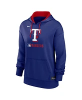 Nike Women's Royal Texas Rangers Authentic Collection Performance Pullover Hoodie