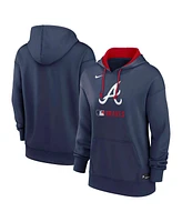 Nike Women's Navy Atlanta Braves Authentic Collection Performance Pullover Hoodie