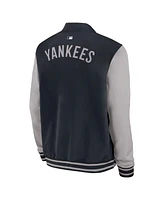 Nike Men's Navy/Gray New York Yankees Authentic Collection Dugout Full-Zip Bomber Jacket