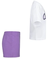 Converse Big Girls 2-Piece Boxy Short Sleeve T-Shirt and Shorts Set