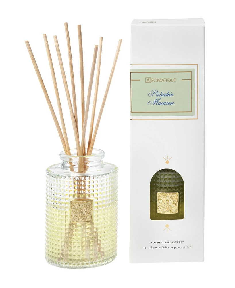 Aromatique Pistachio Macaron Reed Diffuser Set, 5 oz.